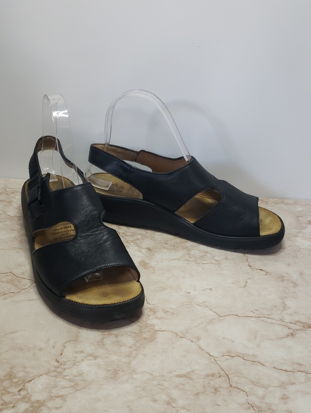 Ganter Comfortable Black Women's Slingback Sandals  7.5 USA